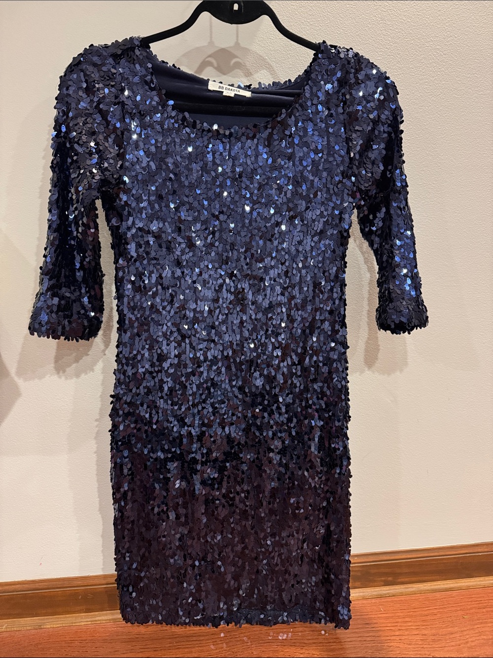 BB Dakota Navy Sequin Mini Dress